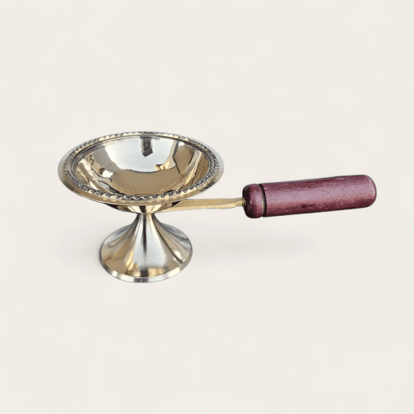 Brass Aarti Turner with Wooden Handle