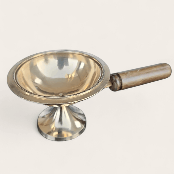 Brass Aarti Turner with Wooden Handle