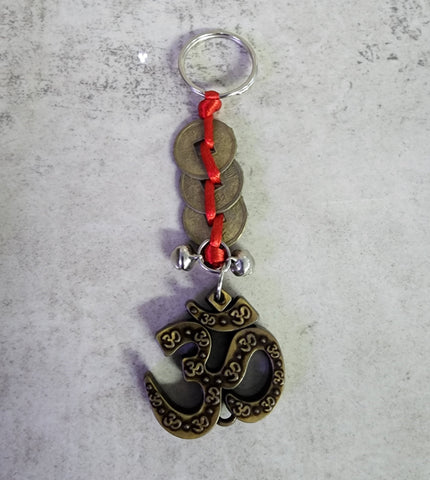 Aum Sign and Lucky Coin Keyring
