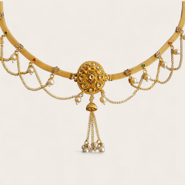 Antique Gold Saree Belt - Style 2