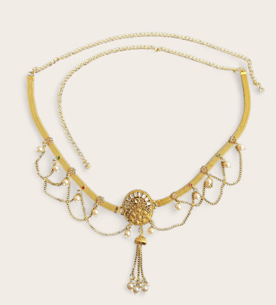 Antique Gold Saree Belt