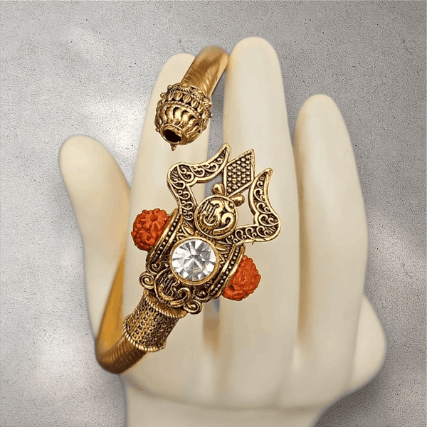 Shiv Rudraksha Damaru Bangle