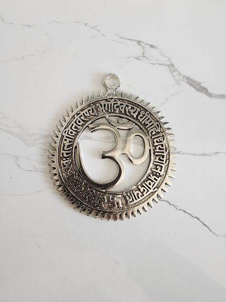 Silver Aum Sign Hanging Ornament