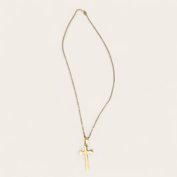 Gold Cross Pendant Necklace