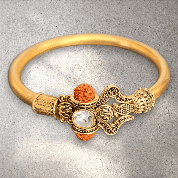 Shiv Rudraksha Damaru Bangle