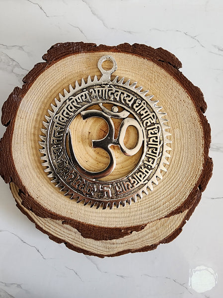 Silver Aum Sign Hanging Ornament