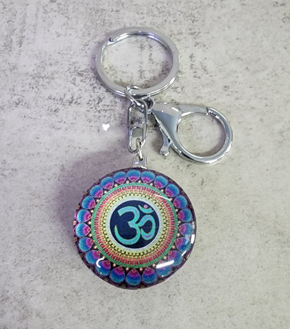 Holographic Aum Sign Keyring - Style 3