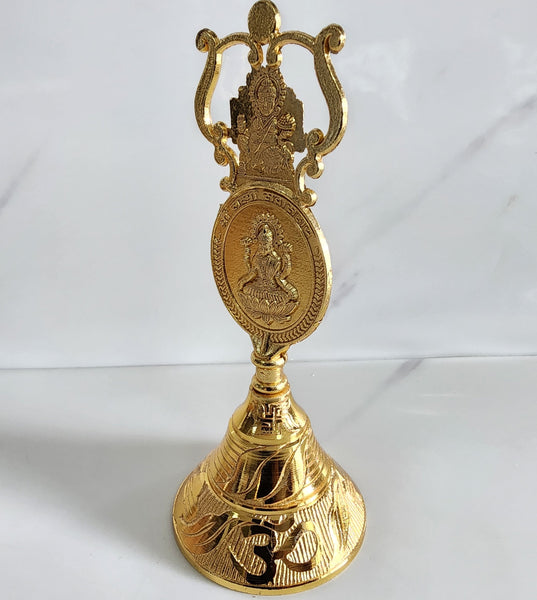 Gold Lakshmi, Ganesha and Kubera Bell