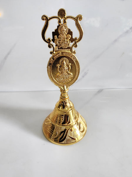 Gold Lakshmi, Ganesha and Kubera Bell