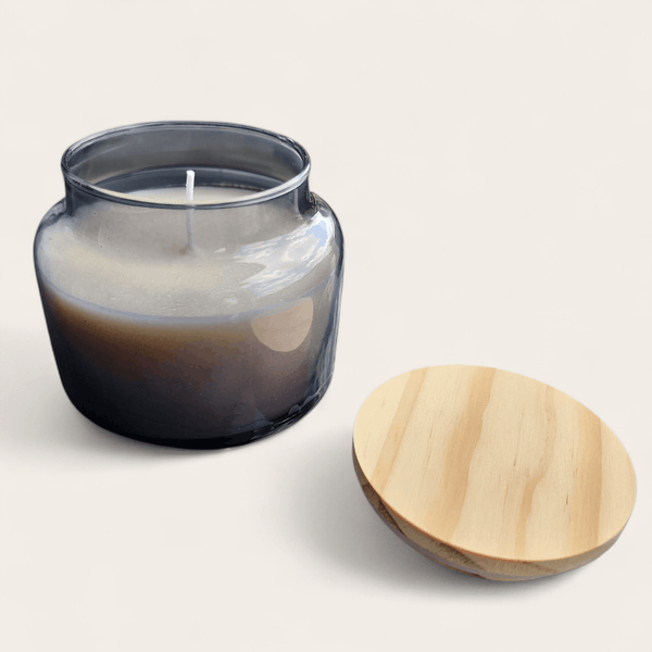 Delicate Aroma Soy Wax Candle with Glass Jar - Black