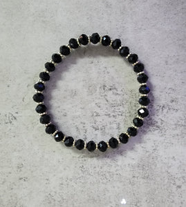 Fancy Black Bead Nazar Bracelet