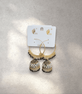 Black Hoop Jhumka