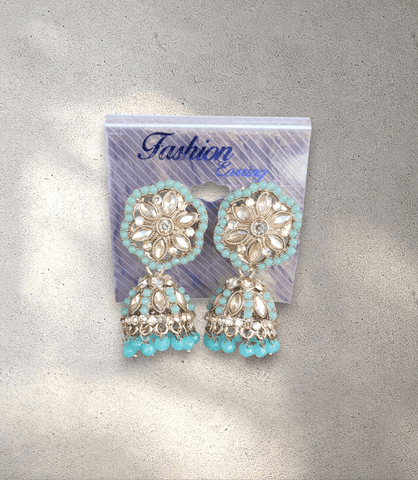 Turquoise Jhumka (Earring) - Design 3