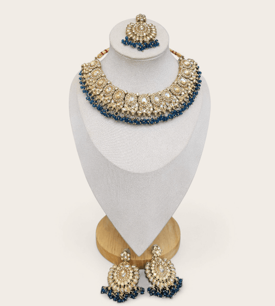 Blue Soft Choker Jewellery Set
