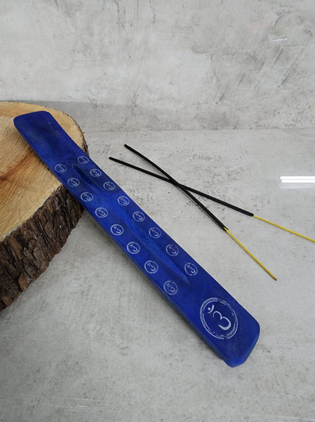 Blue Wooden Incense Holder