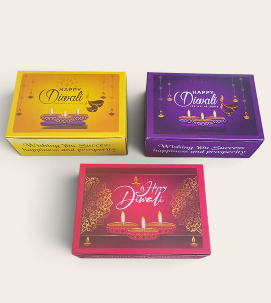 Diya-Design Cardboard Diwali Boxes (Pack of 10)