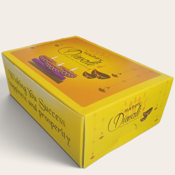 Diya-Design Cardboard Diwali Boxes (Pack of 10)