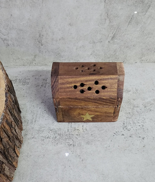 Wooden Box Incense Cone Burner