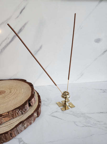 Brass Swastika Incense Holder