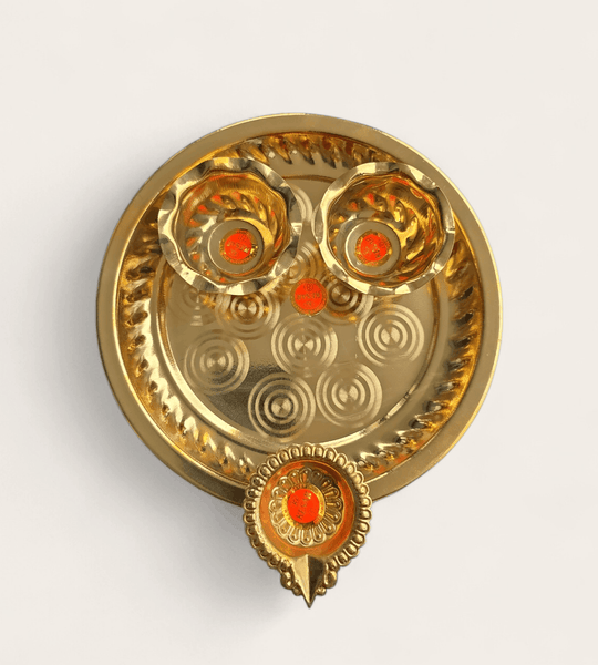 Small Brass Pooja/Prayer Tray Set