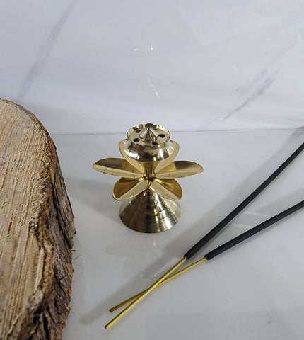 Brass Flower Incense Holder