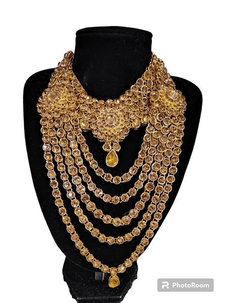 Gold and Bronze Full Bridal Jewellery Set