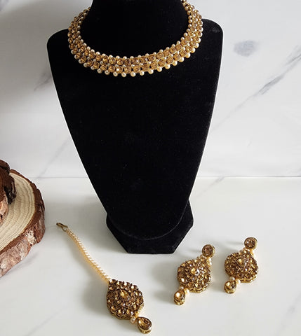 Gold and Bronze Necklace Set - Style 2