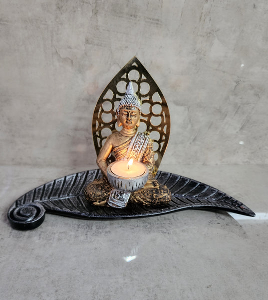 Bronze Buddha Candle Holder