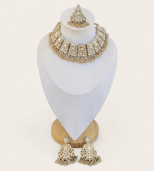 Bronze and Gold Soft Choker Jewellery Set