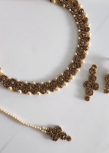 Gold and Bronze Necklace Set