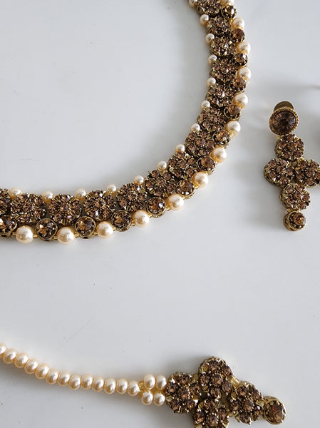 Gold and Bronze Necklace Set