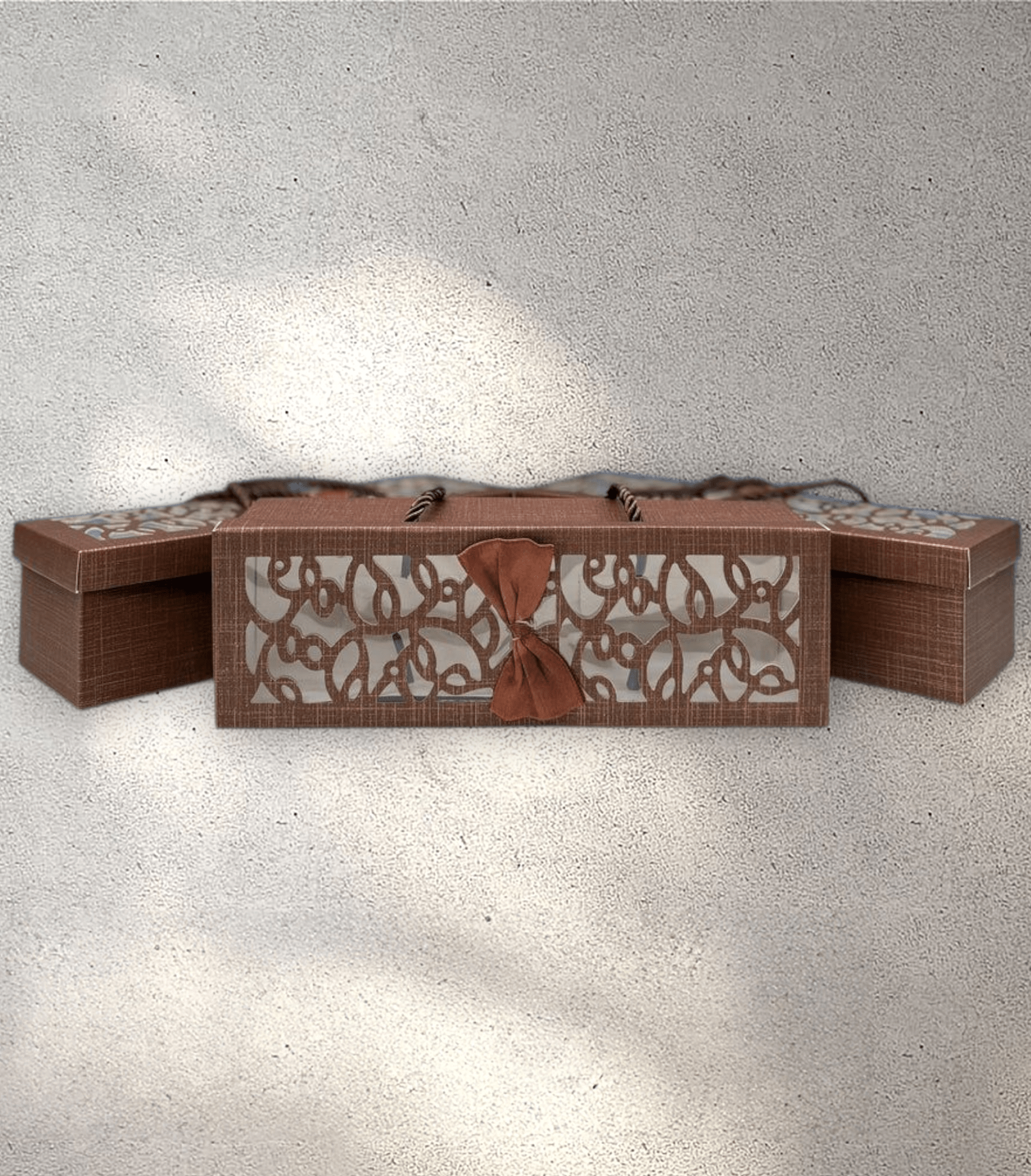 Brown Window Diwali Box with Handle (Pack of 5)