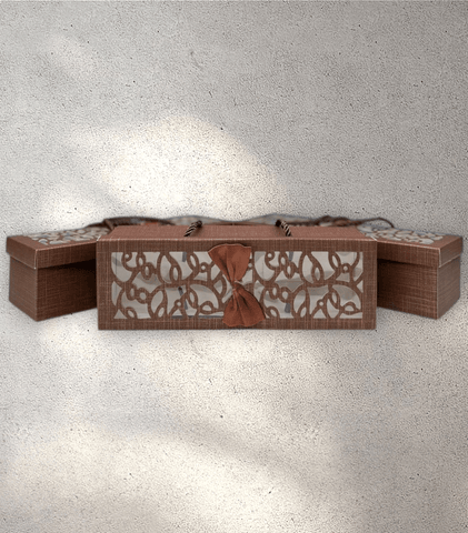 Brown Window Diwali Box with Handle (Pack of 5)