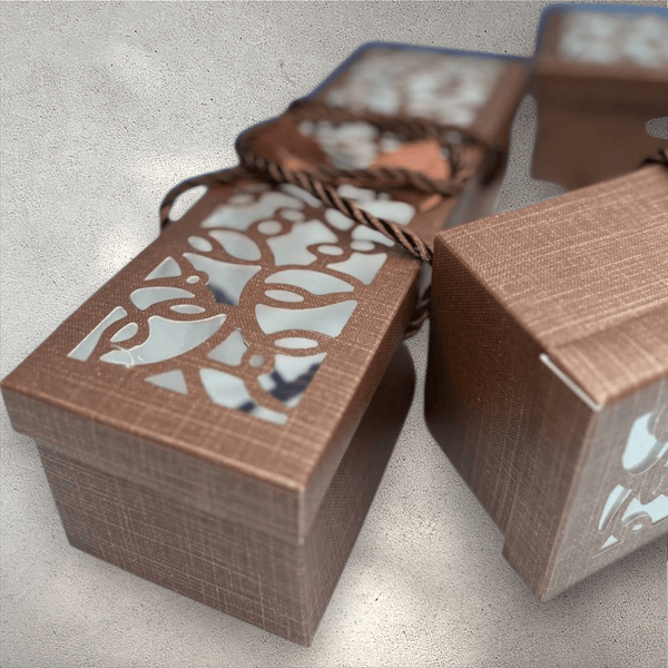 Brown Window Diwali Box with Handle (Pack of 5)