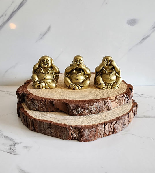 Set of 3 Baby Buddha Statue (Hear No Evil, Speak No Evil, See No Evil)