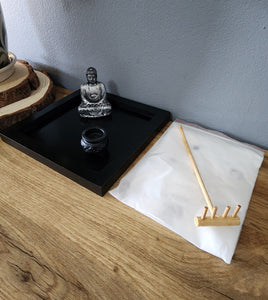Buddha Zen Garden with Sand and Rake