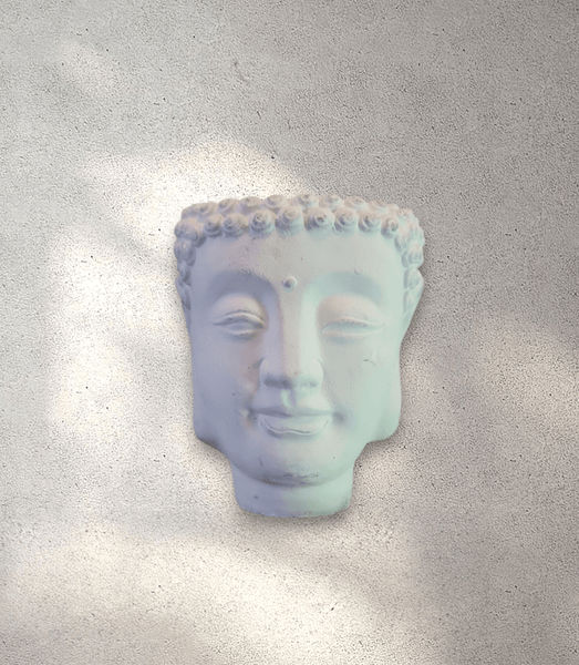 Cement Buddha Head Planter
