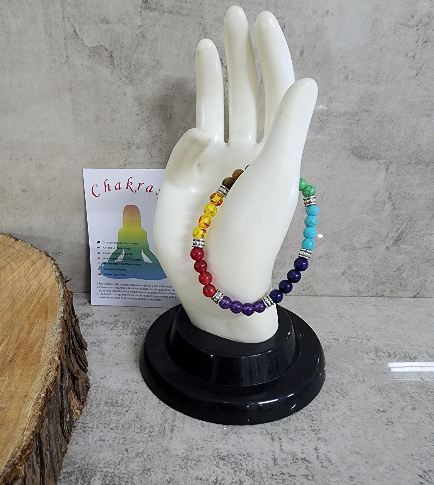 7 Chakra Stone Bracelet - Small Bead