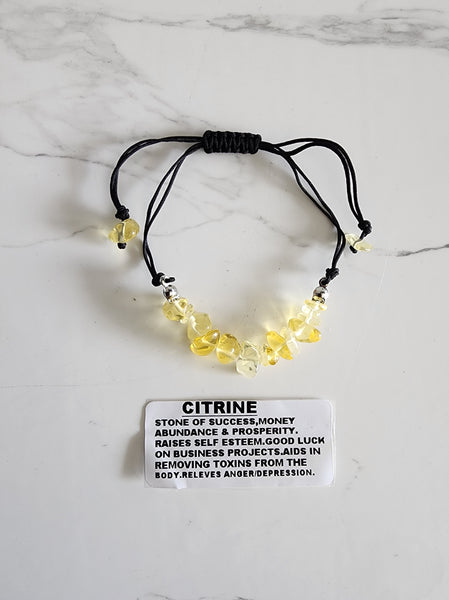 Citrine Chip Gemstone Bracelet