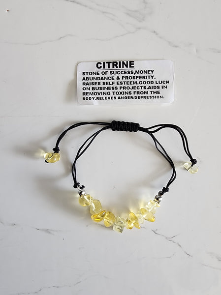 Citrine Chip Gemstone Bracelet