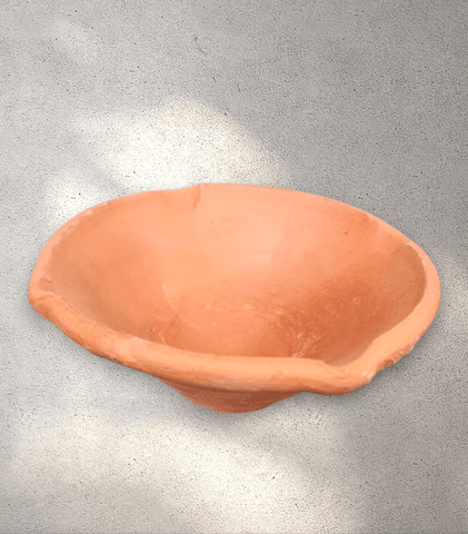 4-Wick Large Clay Lamp