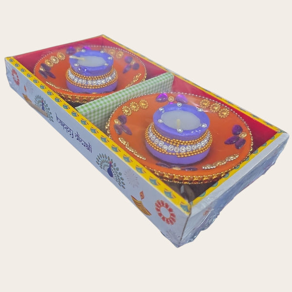 Wax Clay Matka with Tray (Pack of 2)