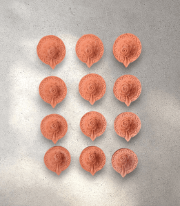 Decorative Clay Lamps (Pack of 12)