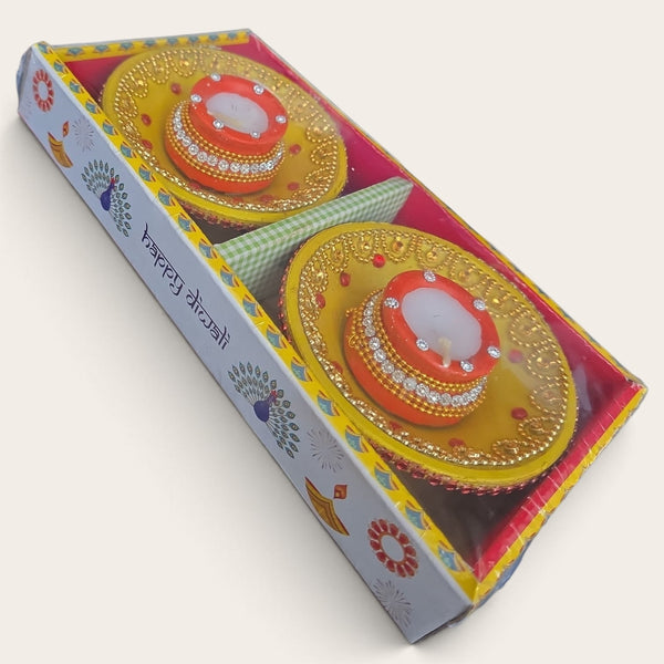 Wax Clay Matka with Tray (Pack of 2)