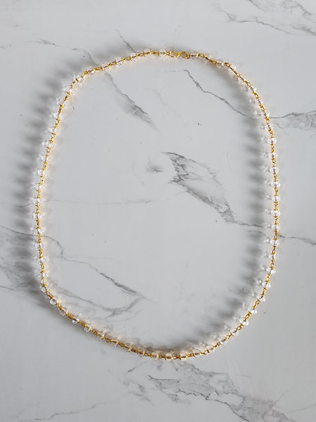 Fancy Clear Bead Necklace