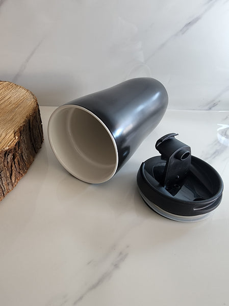 Black Ceramic Aestheticism Coffee Mug Design 2