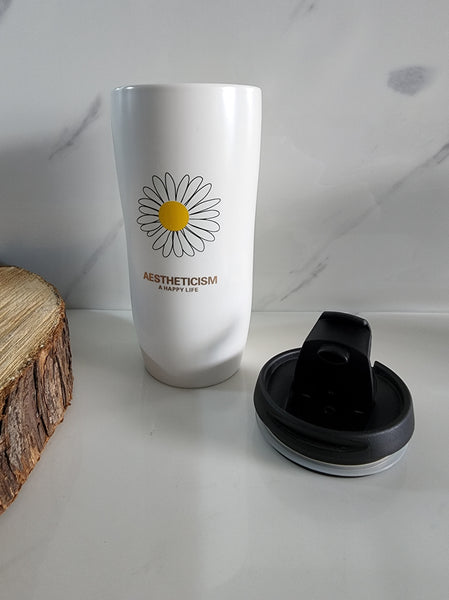 White Ceramic Aestheticism Coffee Mug