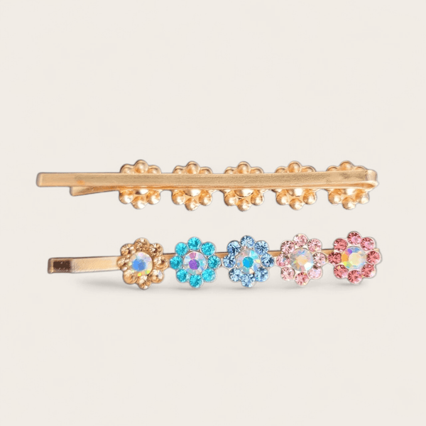 Rhinestone Hair Clips/ Slides (Set of 2)