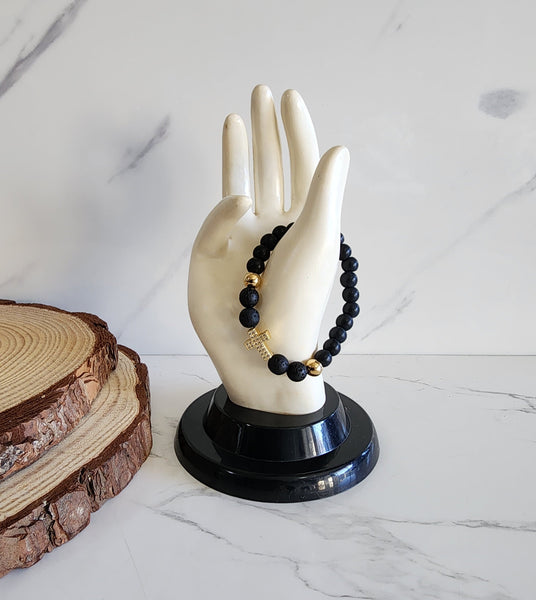 Lavastone Cross Bracelet
