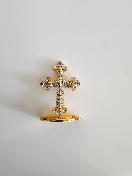 Small Gold Cross Stand